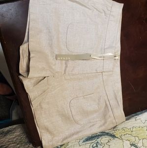 Kenar silver metallic Linen shorts.